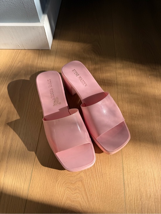 Steve Madden Shoes - Steve Madden Pink Slide Wedge